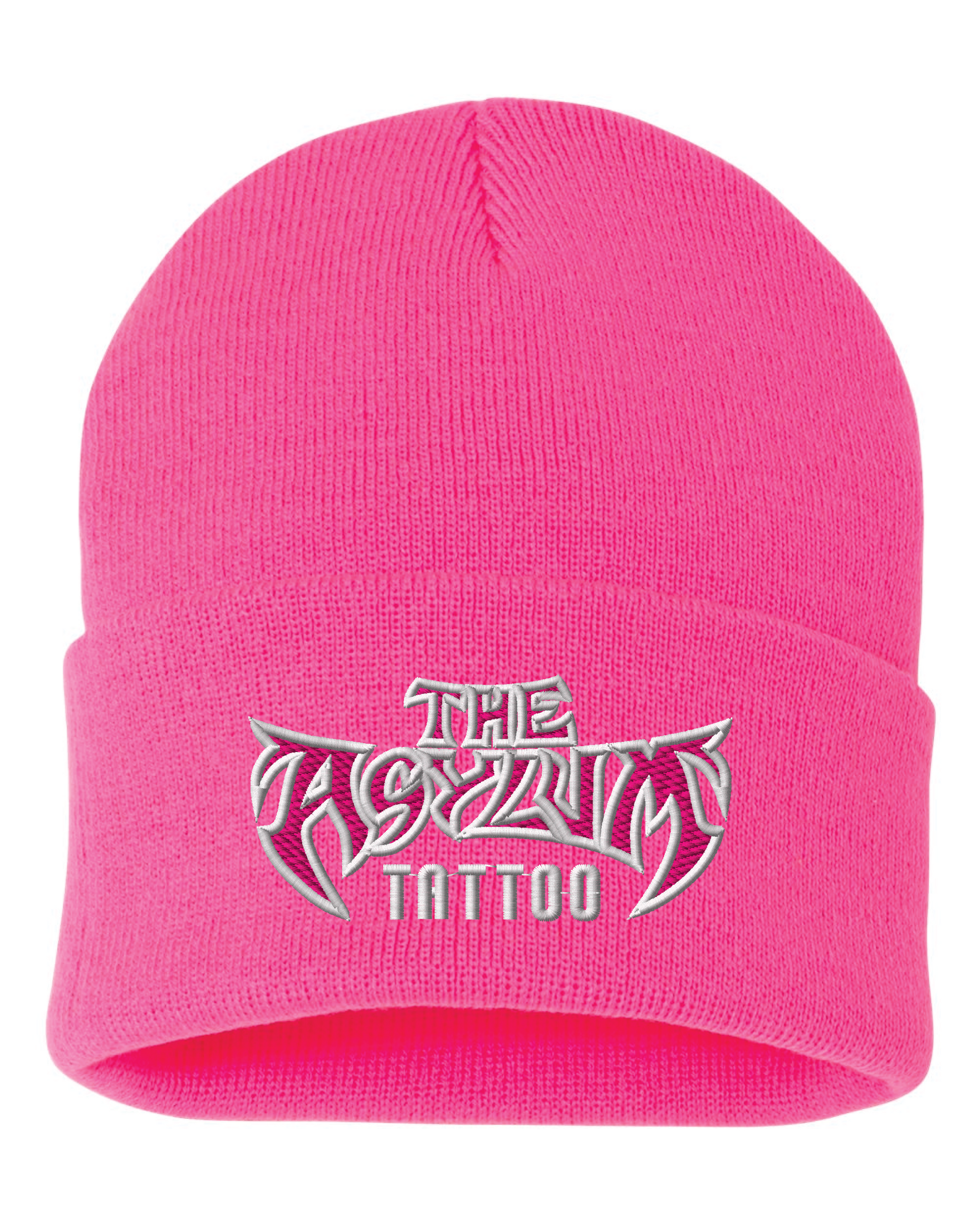 Asylum Tattoo OG Logo Beanies presented by Hell Bent Apparel custom gear for car, motorcycle, and adrenaline lovers.