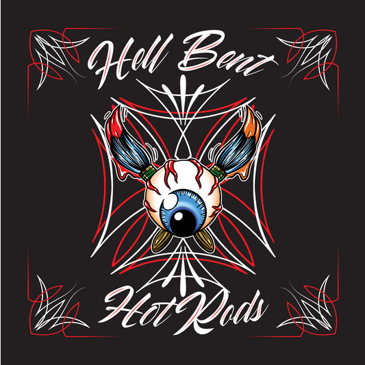 Hell Bent Eyeball Pinstripe Banner